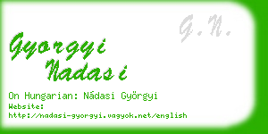 gyorgyi nadasi business card